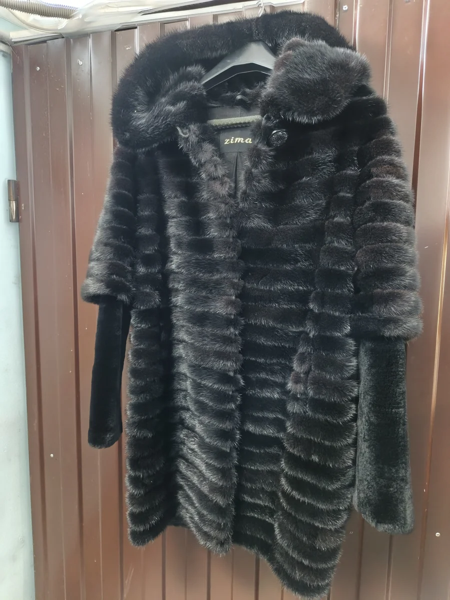 Пальто из норки